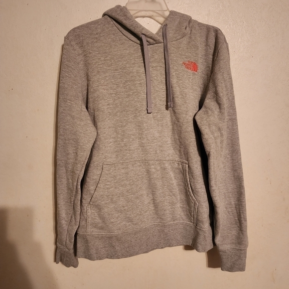 The North Face Logo Print Gray Hoodie Womens Size L - Picture 1 of 7